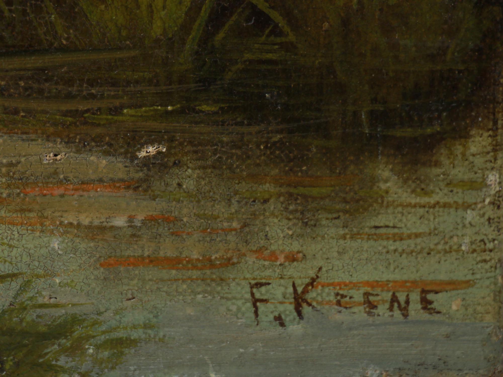 AN ENGLISH SCHOOL OIL PAINTING SIGNED BY F KEENE PIC-3